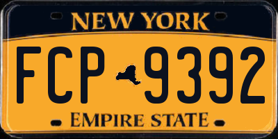 NY license plate FCP9392
