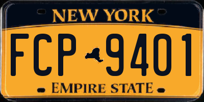 NY license plate FCP9401