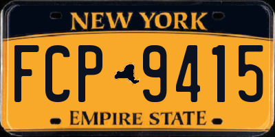 NY license plate FCP9415