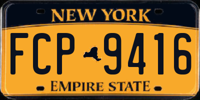 NY license plate FCP9416