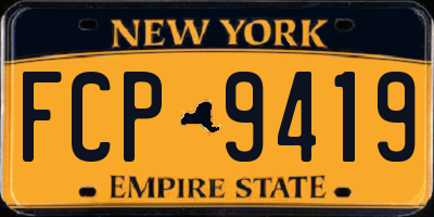 NY license plate FCP9419