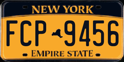 NY license plate FCP9456