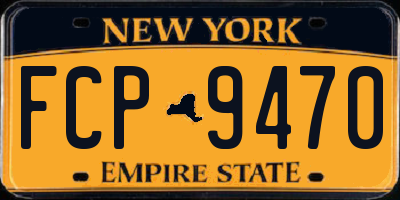 NY license plate FCP9470