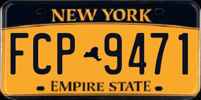 NY license plate FCP9471