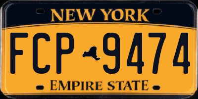 NY license plate FCP9474