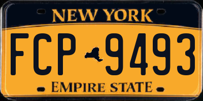 NY license plate FCP9493