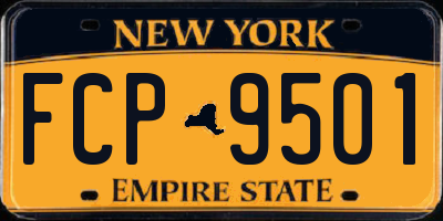 NY license plate FCP9501