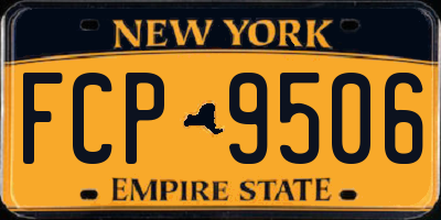 NY license plate FCP9506