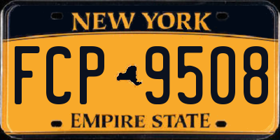 NY license plate FCP9508