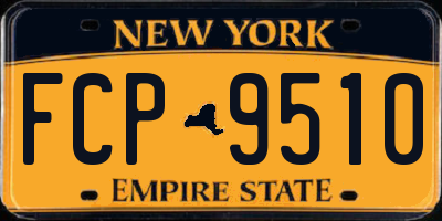 NY license plate FCP9510