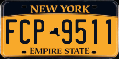 NY license plate FCP9511
