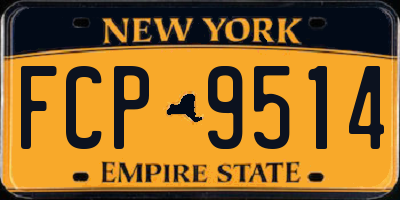 NY license plate FCP9514