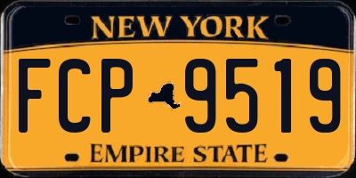 NY license plate FCP9519
