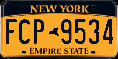 NY license plate FCP9534