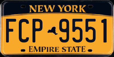 NY license plate FCP9551