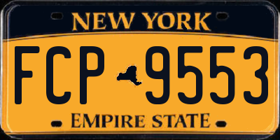 NY license plate FCP9553