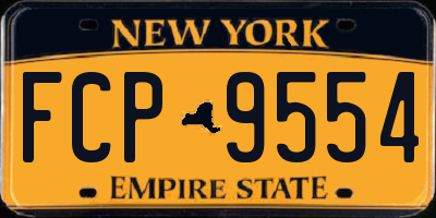 NY license plate FCP9554