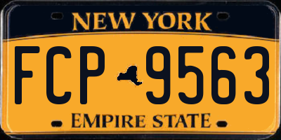 NY license plate FCP9563