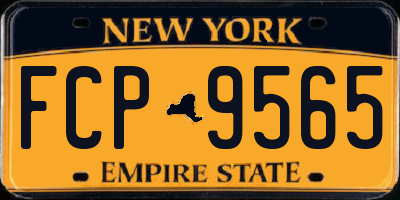 NY license plate FCP9565