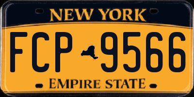 NY license plate FCP9566