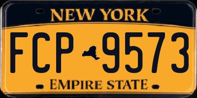 NY license plate FCP9573