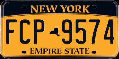 NY license plate FCP9574