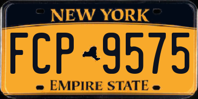 NY license plate FCP9575