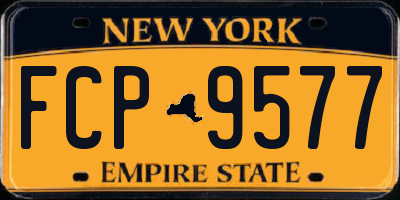 NY license plate FCP9577
