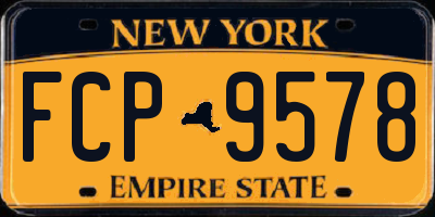 NY license plate FCP9578