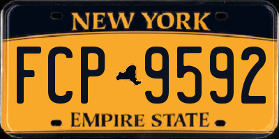 NY license plate FCP9592