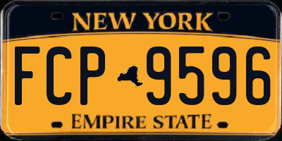 NY license plate FCP9596