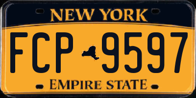 NY license plate FCP9597