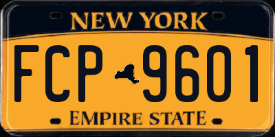 NY license plate FCP9601