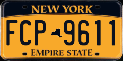 NY license plate FCP9611