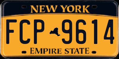 NY license plate FCP9614