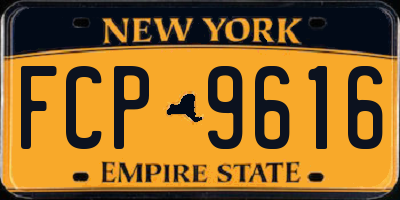 NY license plate FCP9616