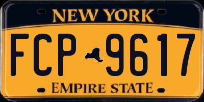 NY license plate FCP9617
