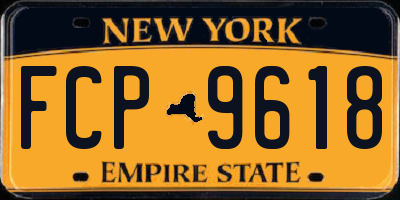 NY license plate FCP9618