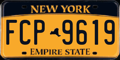 NY license plate FCP9619
