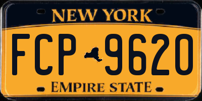 NY license plate FCP9620
