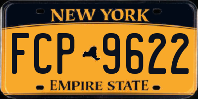 NY license plate FCP9622