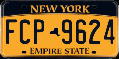 NY license plate FCP9624