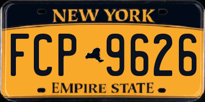 NY license plate FCP9626