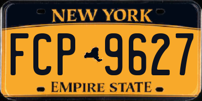 NY license plate FCP9627
