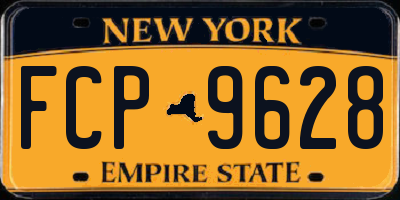 NY license plate FCP9628