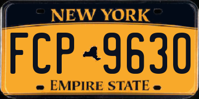 NY license plate FCP9630