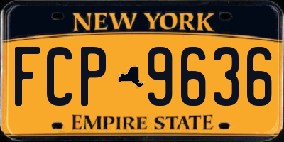 NY license plate FCP9636