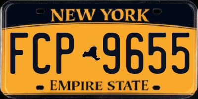 NY license plate FCP9655