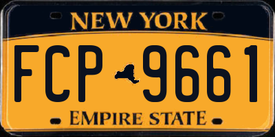 NY license plate FCP9661