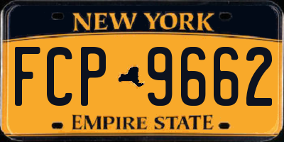 NY license plate FCP9662